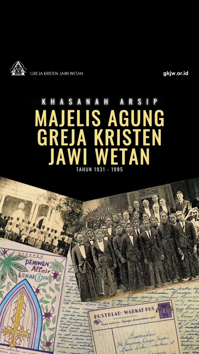 GKJW dan Diperpusip Jatim Usulkan Arsip Gereja Menjadi Memori Kolektif Bangsa.

Majelis Agung Greja Kristen Jawi Wetan berkolaborasi dengan Dinas Perpustakaan dan Kearsipan (Diperpusip) Provinsi Jawa Timur untuk melakukan perapian dan penataan atas arsip-arsip yang disimpan di kantor Majelis Agung. Bekerja sejak Juli 2025, kolaborasi ini telah berhasil menata ulang sebanyak 978 dokumen di Kantor Majelis Agung telah disimpan sesuai kaidah kearsipan. Selain di pusat, pendataan juga dilakukan di Jemaat Mojowarno dan Jemaat Ngoro sebagai basis historis awal GKJW. Upaya sistematisasi ini bertujuan memudahkan aksesibilitas data untuk kepentingan riset dan penyusunan historiografi di masa mendatang.

Atas pertimbangan lebih lanjut, keduanya sepakat untuk mengajukan arsip Majelis Agung GKJW periode 1931-1995 sebagai Memori Kolektif Bangsa (MKB) yang diselenggarakan oleh Arsip Nasional Republik Indonesia (ANRI). Usulan ini telah dinyatakan lolos verifikasi administrasi sebagai nominator pada 10 Maret 2026. Sebagai kelanjutan proses, tim gabungan telah melakukan presentasi materi usulan di hadapan dewan pakar pada 16 April 2026. Pengajuan ke Memori Kolektif Bangsa ini dilakukan setelah arsip yang dimiliki oleh Majelis Agung GKJW dinilai memiliki signifikansi nasional karena merekam perkembangan komunitas Kristen Jawa dalam dinamika nasionalisme Indonesia.

Video : Dinas Perpustakaan dan Kearsipan (Diperpusip) Provinsi Jawa Timur @disperpusip.jatim 

#gkjw