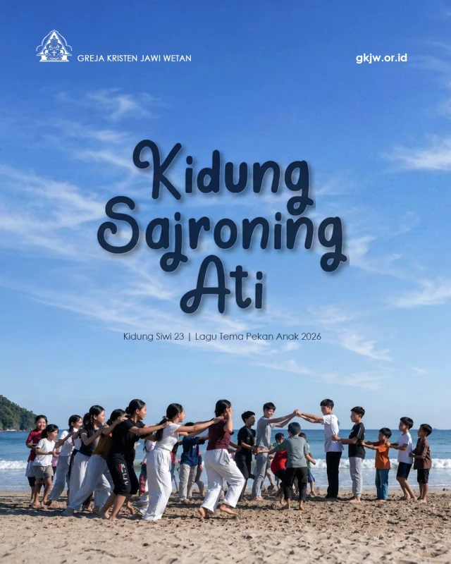 Lagu pujian anak-anak Kidung Sajroning Ati, Cipt. Susmajaningtyas Titi Wati merupakan lagu tema Pekan Anak 2026, yang dipujikan oleh anak-anak GKJW Jemaat Sidoasri dan Jemaat Gunung Ireng.

Lagu ini mengajak anak-anak dan umat untuk bersukacita memuji Tuhan karena kidung indah dari Tuhan ada dalam hati. Dengan bersorak Haleluya, mengucap syukur pada Tuhan, anak-anak dan umat dapat merasakan kasih, keselamatan, dan janji Tuhan.

Kiranya lagu pujian pekan anak ini semakin menyemangati anak-anak dan umat untuk selalu memujikan kidung kasih Tuhan dalam kehidupan sehari-hari.

Lagu Kidung Sajroning Ati dapat diakses di https://gkjw.or.id atau Kanal Youtube GKJW

Tuhan Yesus memberkati.

Unduh partitur lagu di https://bit.ly/kidungsiwi23

Video diproduksi oleh :
KPAR GKJW Jemaat Sidoasri 
KPAR GKJW Jemaat Gunung Ireng
Tim Multimedia MD Malang II

@gkjwjemaatsidoasri 
@pemudagkjwsidoasri 
@kpar_gunungireng 
@kppm_gunungireng 
@mm_malang2