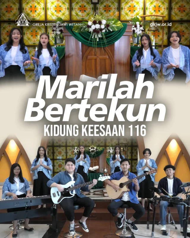 Lagu Marilah Bertekun, Cipt. Arnoldus Isaak Apituley. Syair Weinata Sairin dipilih sebagai lagu tema Bulan Kitab Suci 2026. Lirik lagu ini ditulis berdasarkan 1 Tim. 4:13 dan 2 Tim. 3:15-16. Dan dinyanyikan oleh pemuda pemudi GKJW Sukolilo.

Lagu ini mengajak semua umat untuk bertekun membaca Kitab Suci, karena di dalamnya Allah memberikan hikmat. Firman Tuhan dalam Kitab Suci menuntun umat pada keselamatan dan mendidik umat pada kebenaran.

Kiranya lagu pujian ini senantiasa memotivasi kita untuk semakin tekun membaca Kitab Suci dan setia melakukan Firman-Nya.

Tuhan Yesus memberkati kita.

Lagu Marilah Bertekun bisa diakses di https://gkjw.or.id/

@kppm_sukolilo